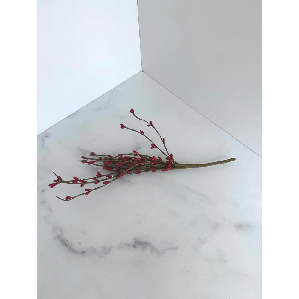 Artificial Mini Red Floral Stem Decor Christmas Holiday